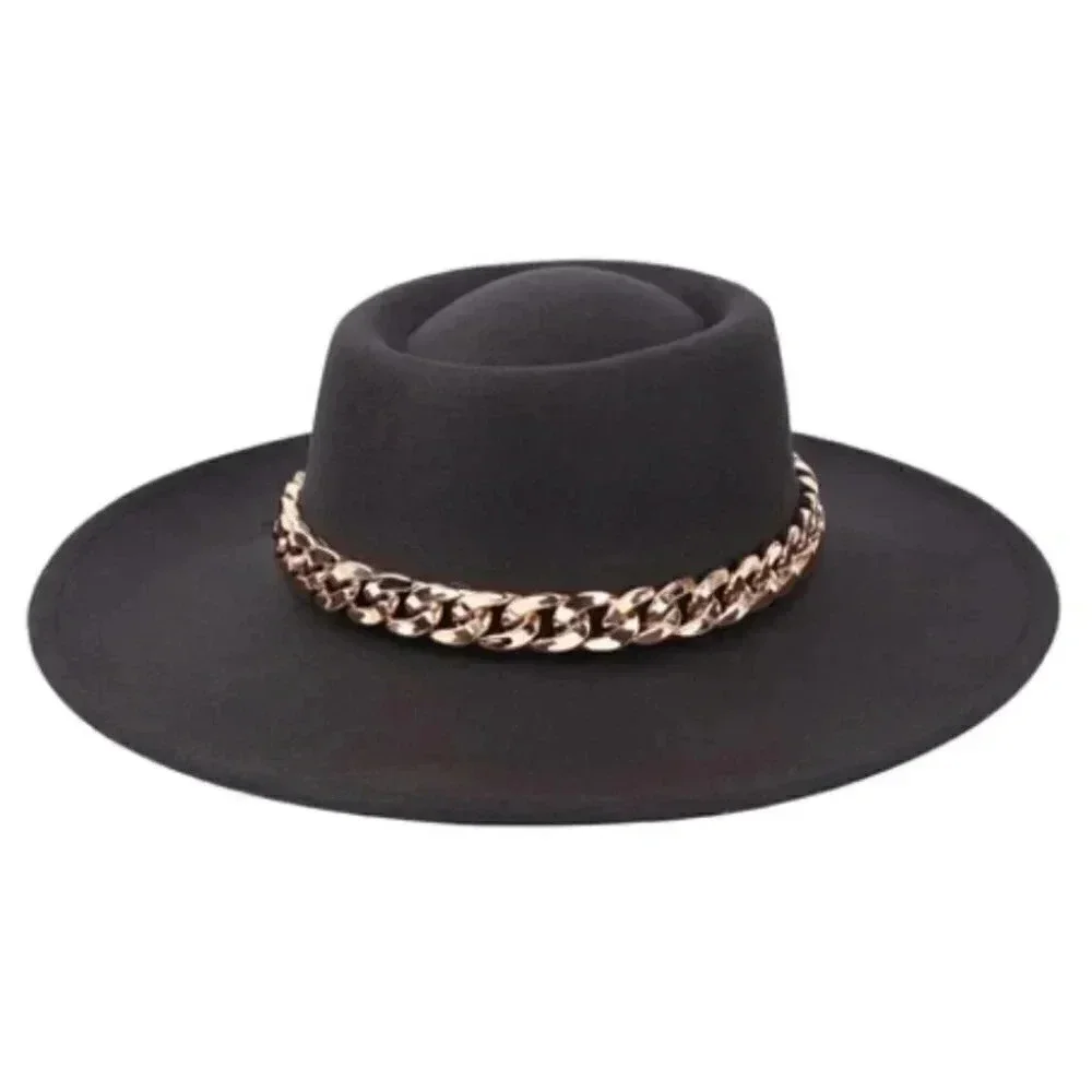 chain detailed Hat with adjustable darwstr